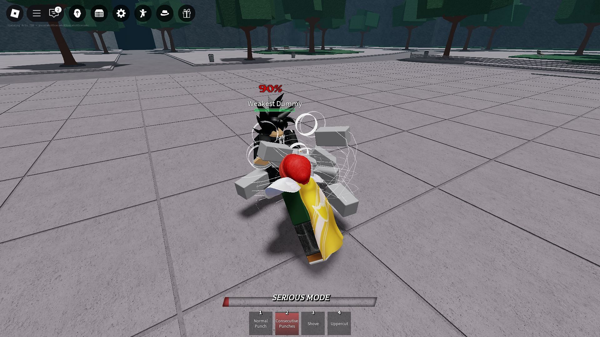 Performing a combo (Image via Roblox)